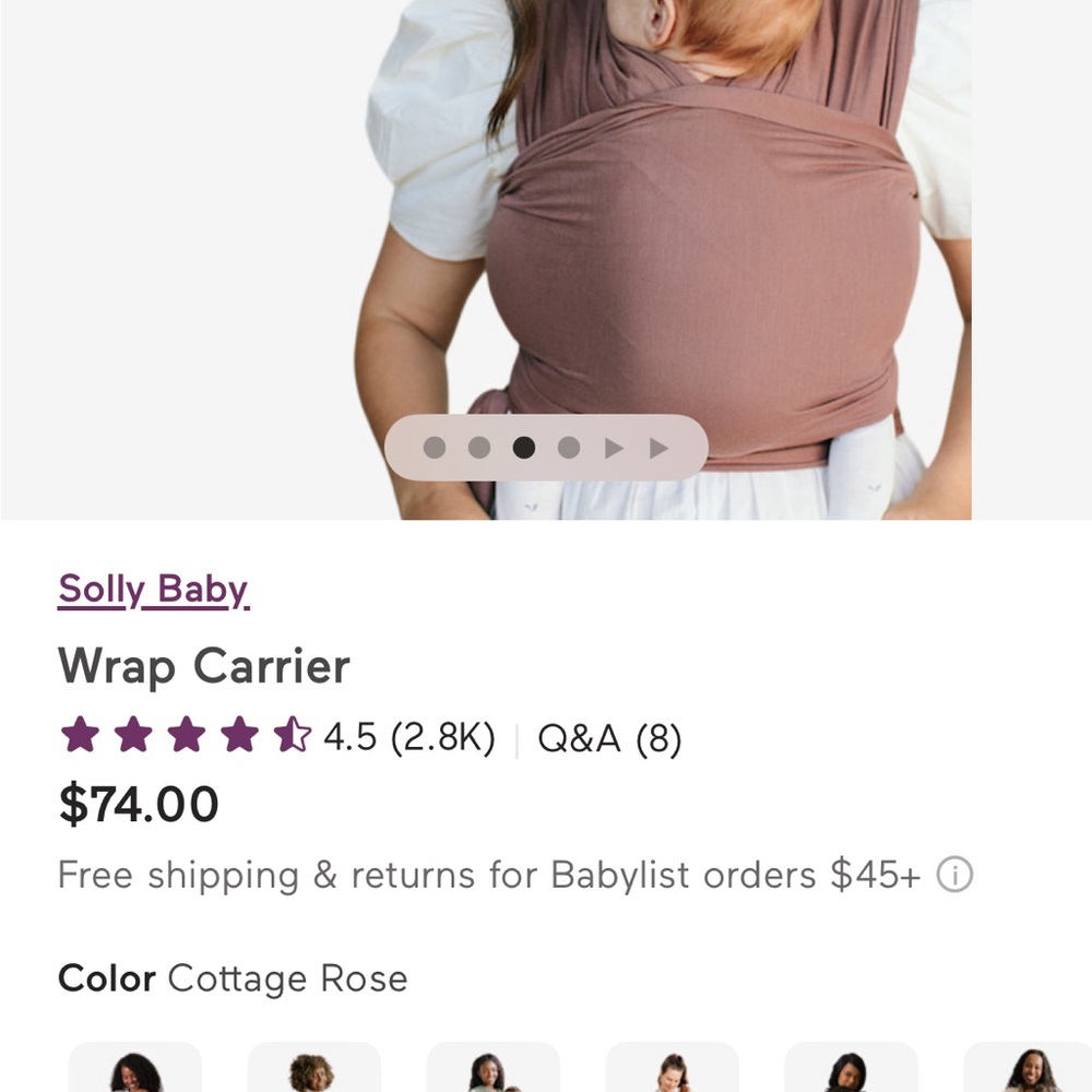 Solly Baby Cottage Rose Wrap Top